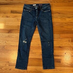 Pilcro Dark Wash Boyfriend Skinny Jeans